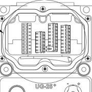 Câblage des connecteurs de l'UG 25-P3