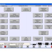 Ecran de configuration du menu sur le 505-CC2 de Woodward