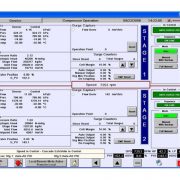 Ecran de fonctionnement du compresseur avec le 505-CC2