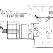 Schéma des supports de montage de la TecJet 50 Plus