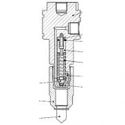 Schéma d'un injecteur diesel de Woodward