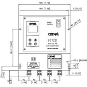 Régulateur PID 8072D de Amot monté sur armoire