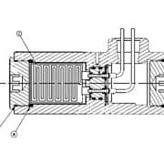 Vue en coupe du Détecteur de particules métalliques Amot MPD2