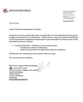 Lettre de représentation Woodward