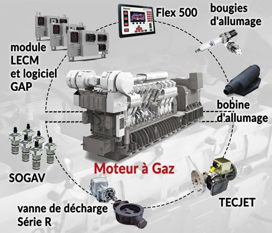 Solutions Woodward pour moteurs à gaz