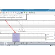 zoom sur une section de données vibratoires dans le logiciel SETPOINT