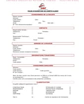 Fiche d'ouverture de compte client chez AWF Fiche d'ouverture de compte client chez AWF