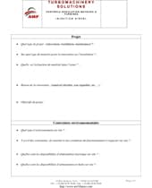 Questionnaire de modernisation sur turbines et moteurs Questionnaire de modernisation sur turbines et moteurs
